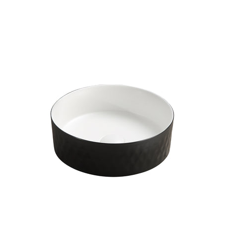 PA3636BW Above Counter Basin Matte Black And White(Round: 360*360*120mm)