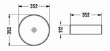 PA3636CRA Above Counter Matte White Carrara Fine Ceramic Basin(Round: 352*352*112mm) — detail 2