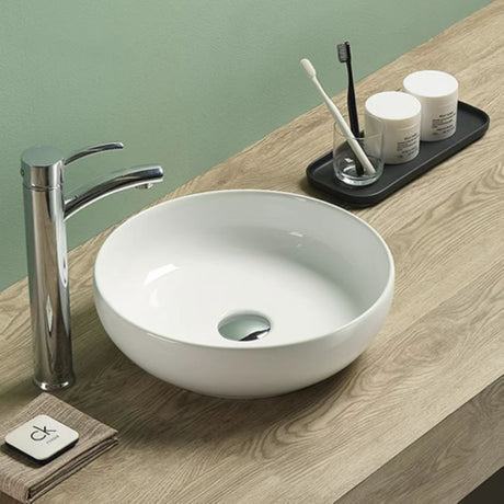 PA37378 Ultra Slim Gloss White Fine Ceramic Basin(Round: 370*370*110mm)