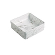 PA3737CRA Above Counter Matte White Carrara Fine Ceramic Basin(Square: 360*360*130mm)