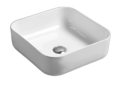 PA3939 Above Counter Basin Gloss White Fine Ceramic(Square: 390*390*137mm) — detail 2