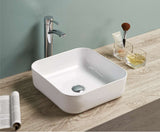 PA3939 Above Counter Basin Gloss White Fine Ceramic(Square: 390*390*137mm)