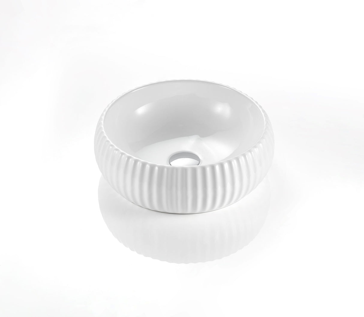 VITO Geneva Fluted Bowl Premium Ceramic Above-Counter Basin 400*400*140mm GNV4014 — detail 3