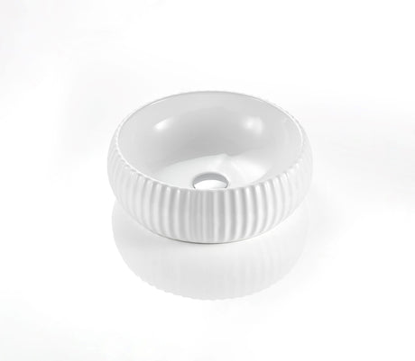 VITO Geneva Fluted Bowl Premium Ceramic Above-Counter Basin 400*400*140mm GNV4014 — detail 3