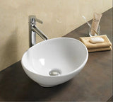 PA4134 Gloss White Fine Ceramic Above Counter Basin(Oval: 400*330*145mm)