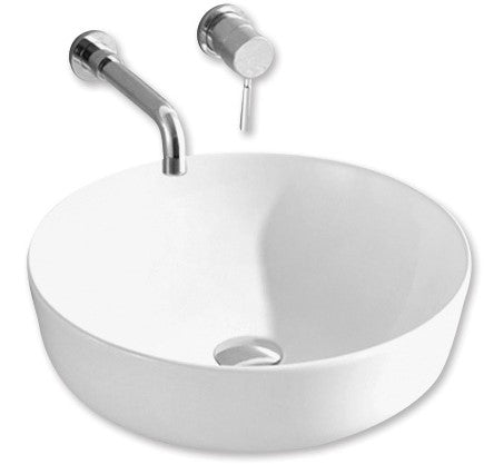 PA4242R Ultra Slim Gloss White Fine Ceramic Basin(Round: 420*420*140mm) — detail 2