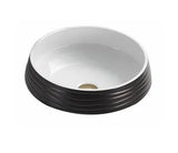 PA4343BW Above Counter Basin Black and White Art Basin(Round: 410*410*145mm)