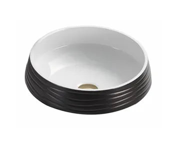 PA4343BW Above Counter Basin Black and White Art Basin(Round: 410*410*145mm)