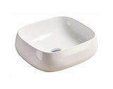 PA4540 Above Counter Gloss White Fine Ceramic Basin(Square: 450*400*145mm)