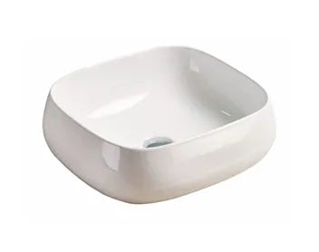 PA4540 Above Counter Gloss White Fine Ceramic Basin(Square: 450*400*145mm)