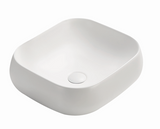 PA4540MW Above Counter Basin Matt White Fine Ceramic(Square: 450*400*145mm) — detail 2