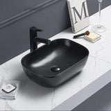 PA4637MB Ultra Slim Gloss White Fine Ceramic Basin(Rectangle: 465*375*120mm)