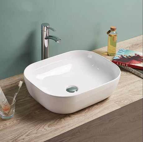 PA4939 Ultra Slim Gloss White Fine Ceramic Basin(Rectangle: 505*405*140mm)