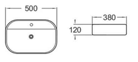PA5038TH Above Counter Basin(Oval: 500*380*120mm) — detail 3