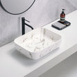 PA5039M2 Above Counter Basin Matte White Carrara With Gold Vein(Oval: 500*390*130mm)