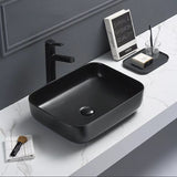 PA5039MB Matte Black Fine Ceramic Basin(Rectangle: 500*390*130mm)