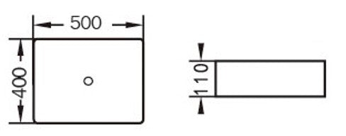 PA5040 Above Counter Basin(Rectangle: 500*400*110mm) — detail 2