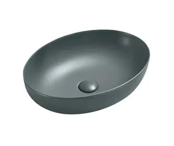 PA5239GMG Above Counter Dark Matte Grey Fine Ceramic Basin(Oval: 500*390*130mm)