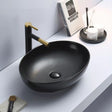 PA5239MB Above Counter Fine Ceramic Basin Matte Black (Oval: 500*395*130mm)