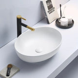 PA5239MW Matte White Fine Ceramic Basin(Oval: 500*390*130mm)