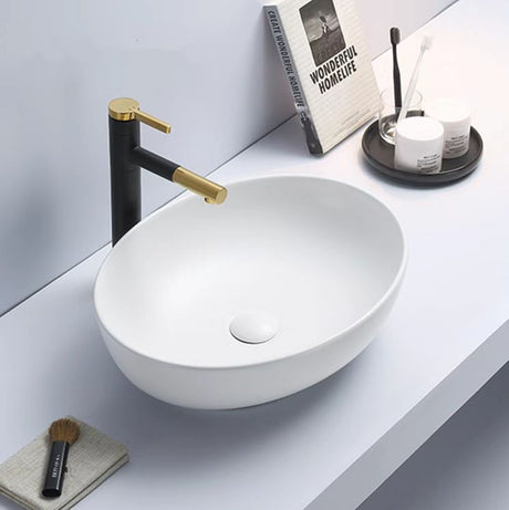 PA5239MW Matte White Fine Ceramic Basin(Oval: 500*390*130mm)