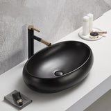 PA6040MB Above Counter Basin, Matt Black Fine Ceramic(Oval: 610*420*155mm)
