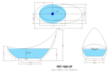 Posh PBT1680 Freestanding Bathtub — detail 3