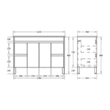 Nova Free-Standing Plywood Vanity NC124LG — detail 4