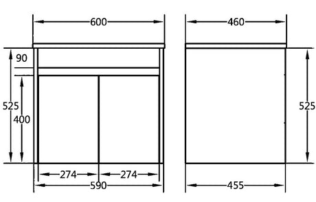 Polar Wall-Hung PVC Vanity P64WH — detail 4