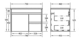 Polar Wall-Hung PVC Vanity P74RWH — detail 4