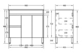 Polar Free-Standing PVC Vanity P94LLG — detail 4