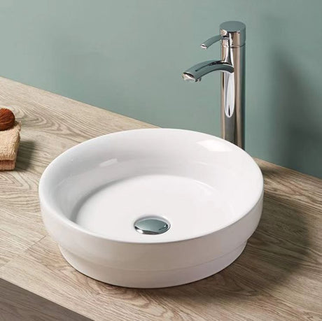 PI4040 Gloss White – Inserted, Semi Recess Basin(Round: 400*400*110mm)