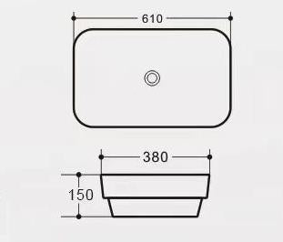 PI6138 Insert Basin (Rectangle: 610*380*150mm) — detail 3