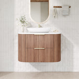 Vito Artis-D Wall-Hung PVC Curved Vanity with Soft-Close Drawers 600/750/900/1200/1500