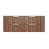 Vito Artis-D Wall-Hung PVC Curved Vanity with Soft-Close Drawers 600/750/900/1200/1500 — detail 18