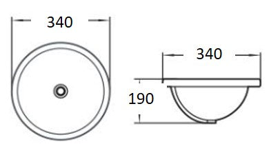 PU3434 Gloss White – Under Counter Basin(Round: 340*340*190mm) — detail 3