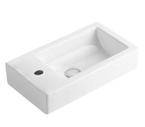 PW5025R Wall Hung Basin - Gloss White, Right hand bowl(Rectangle: 500*250*130mm) — detail 2