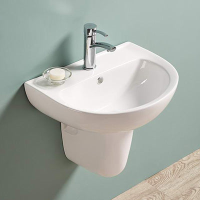 PW5443B Gloss White – Wall Hung Basin(Oval: 550*440*140 mm)