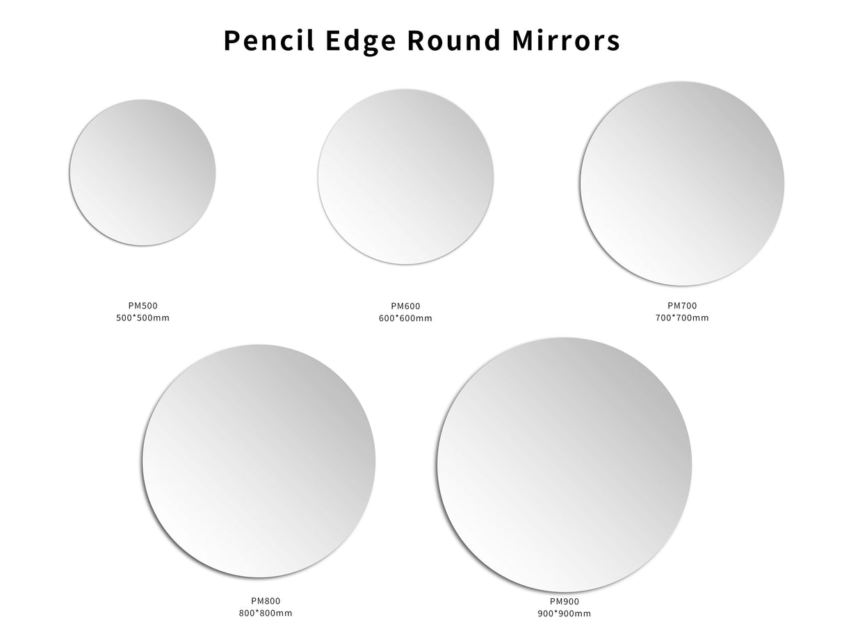 Luna  Pencil Edge Round Mirrors 500/600/700/800/900 PM500-900 — detail 3