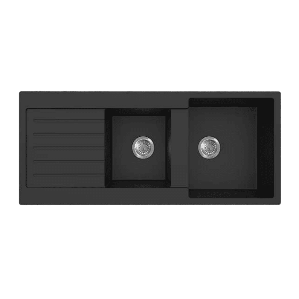 Quartz Top-mount Kitchen Sink 1160*500*216mm (QZ11650DD-MB) — detail 2