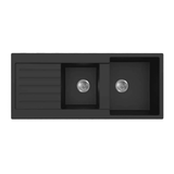 Quartz Top-mount Kitchen Sink 1160*500*216mm (QZ11650DD-MB) — detail 2