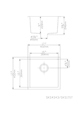 Quartz Undermount Kitchen Sink 432*432*246mm (QZ4343) — detail 6