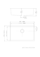 Quartz Undermount Kitchen Sink 730*460*226mm (QZ7346) — detail 5