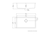 Quartz Undermount Kitchen Sink 813*457.241mm (QZ8145D) — detail 5