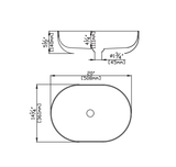Quartz QZ50836 Above Counter Basin Pop-Up Waste Included(Oval: 508*361*140mm) — detail 5