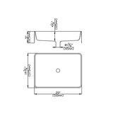 Quartz QZ51036 Above Counter Basin Pop Up Waste Included(Rectangle: 510*365*125mm) — detail 6