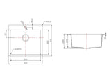Quartz Top Mount Kitchen Sink 550*510*235mm QZT5551 — detail 3