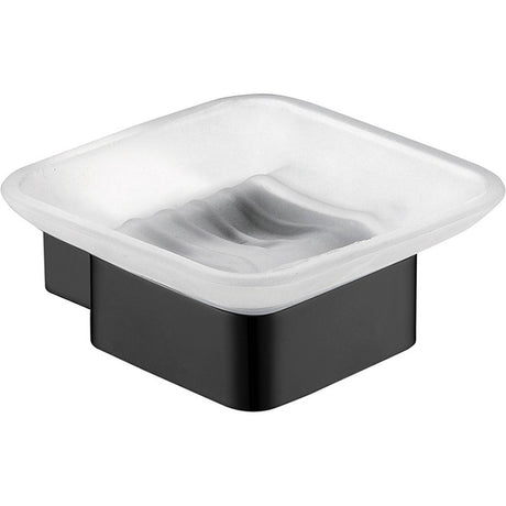 Rosa Soap Dish Glass Matt Black Matt Black
