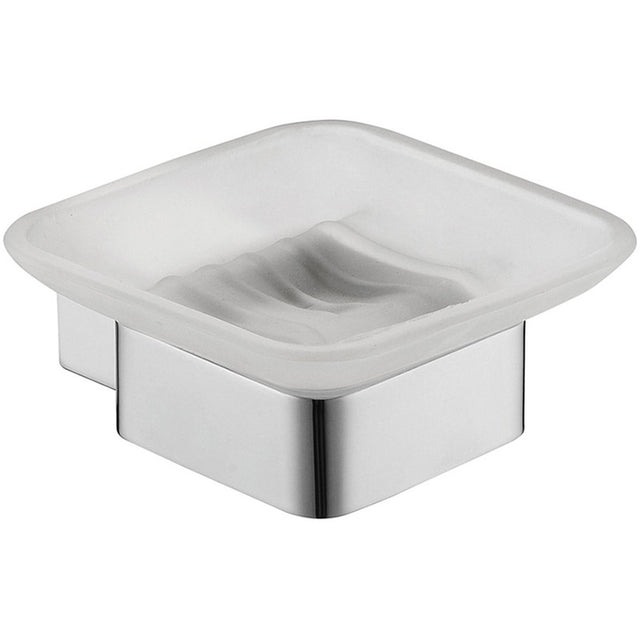 Rosa Soap Dish Glass Chrome Chrome
