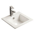 Rosa Above Counter White 420mm Chrome